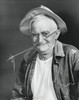 Portrait of a senior man smiling with a twig in his mouth Poster Print - Item # VARSAL2558355