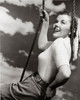 Side profile of a young woman sitting on a swing Poster Print - Item # VARSAL2552872