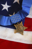 The Medal of Honor rests on a flag during preparations for an award ceremony Poster Print - Item # VARPSTSTK104562M