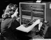 Side profile of a female telephone operator operating a switchboard Poster Print - Item # VARSAL25516907