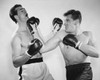 Two mid adult men boxing Poster Print - Item # VARSAL25524617