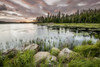 Sunset over a pond; Thunder Bay, Ontario, Canada PosterPrint - Item # VARDPI12301413
