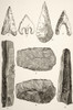 Prehistoric Flint Implements. 1,2,3 And 4. Flint Arrow Heads. 5 And 6. Flint Axes. 7. Flint Knife. 8. Flint Scraper. From The Book Chips From The Earth's Crust Published 1894. PosterPrint - Item # VARDPI1872491