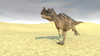 Ceratosaurus running across a barren desert Poster Print - Item # VARPSTKVA600031P