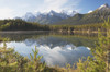 Banff National Park, Alberta, Canada; Mountains Reflected In A Lake In Late Summer PosterPrint - Item # VARDPI1866729