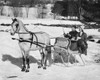 Young couple riding in sleigh pulled by horse Poster Print - Item # VARSAL25549114