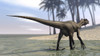 Utahraptor walking in shallow water Poster Print - Item # VARPSTKVA600177P