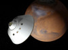 Artist's concept of an aeroshell-encased spacecraft approaching Mars Poster Print - Item # VARPSTSTK203811S