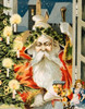 Merry Christmas: Santa In Window  Nostalgia Cards Poster Print - Item # VARSAL9801264