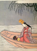 Woman in a Boat  Japanese woodcut Poster Print - Item # VARSAL11582336