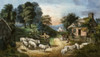 Roadside Cottage   Currier and Ives   Color Lithograph  Library of Congress  Washington  D.C.  Poster Print - Item # VARSAL9001265