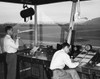 Two technicians working in an air traffic control tower  Elmira Airport  Elmira  New York State  USA Poster Print - Item # VARSAL25537210