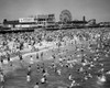 High angle view of tourists on the beach  Coney Island  Brooklyn  New York City  USA Poster Print - Item # VARSAL25522880