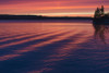 Sunset over a lake reflecting pink on the tranquil water; Ontario, Canada PosterPrint - Item # VARDPI12303009