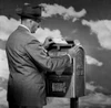 Man mailing letter Poster Print