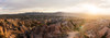 View of rock formations from Aktepe Hill at sunset over Red Valley, Goreme National Park, Cappadocia, Central Anatolia Region, Turkey Poster Print - Item # VARPPI167484