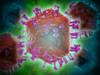 Conceptual image of HIV virus. HIV is the human immunodeficiency virus that can lead to acquired immune deficiency syndrome, or AIDS Poster Print - Item # VARPSTSTK700405H