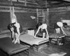 Three girls making beds in a camp Poster Print - Item # VARSAL25516993