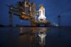 July 7, 2011 - The space shuttle Atlantis is seen shortly after the rotating service structure was rolled back at launch pad 39a at the Kennedy Space Center in Cape Canaveral, Florida. Poster Print - Item # VARPSTSTK203686S