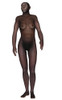 Female homo erectus walking, white background Poster Print