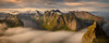 View from Helvete summit toward mountains ridges around Kjerkfjorden, Lofoten, Nordland, Norway Poster Print - Item # VARPPI169403