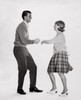 Side profile of a young couple dancing Poster Print - Item # VARSAL2556608