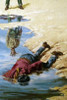 Reflection of cowboy in pond with dead indian Poster Print - Item # VARSAL902136102