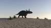 Triceratops walking across a barren landscape Poster Print - Item # VARPSTKVA600492P