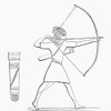 Egyptian archer and quiver. From The Imperial Bible Dictionary, published 1889. PosterPrint - Item # VARDPI2430486