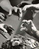 Close-up of human hands reaching for coins Poster Print - Item # VARSAL2559545