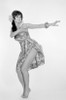 Portrait of pin-up girl dancing Poster Print - Item # VARSAL255417716