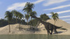 Large Brachiosaurus walking along the water's edge Poster Print - Item # VARPSTKVA600130P