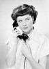 Young woman using telephone Poster Print - Item # VARSAL255420233