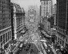 1930s-1935 Times Square Looking North From Times Tower Midtown Manhattan Pedestrians Traffic Cars Trolleys Buildings - Item # PPI195824LARGE