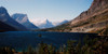 Lake with mountain range in the background, Saint Mary Lake, Goose Island, Glacier National Park, Montana, USA Poster Print - Item # VARPPI155178