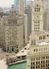 Clock tower along a river  Wrigley Building  Chicago River  Chicago  Illinois  USA Poster Print by Panoramic Images (12 x 17) - Item # PPI94128