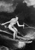 1950s Smiling Woman In A White Two Piece Bathing Suit Water Skiing Looking At Camera Print By Vintage Collection - Item # PPI176461LARGE