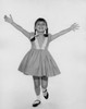 Happy girl with braids raising arms Poster Print - Item # VARSAL25514362