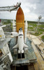 July 7, 2011 - The space shuttle Atlantis is revealed as the rotating service structure is rolled back at launch pad 39a at the NASA Kennedy Space Center in Cape Canaveral, Florida. Poster Print - Item # VARPSTSTK203684S