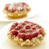 Close-Up Of Two Raspberry Tarts On White Plates. PosterPrint - Item # VARDPI2079673