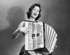 Young woman playing an accordion Poster Print - Item # VARSAL25518827