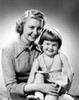 Studio portrait of mother with daughter Poster Print - Item # VARSAL255417517