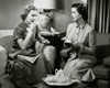 Two young women drinking tea Poster Print - Item # VARSAL2552835