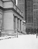 USA  New York State  New York City  Upper Midtown Manhattan  People walking in the city covered by snow near New York Public Library Poster Print - Item # VARSAL255418418