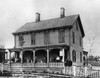 Groups of people on a porch  Sarah Jordan Boarding House  Menlo Park  New Jersey  USA Poster Print - Item # VARSAL25544941