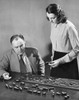 Businesswoman undergoing an aptitude test with a businessman sitting beside her Poster Print - Item # VARSAL25526239