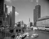 1960s Chicago River From Michigan Avenue Sun Times Building On Right And Boats In River Print By Vintage Collection - Item # PPI172442LARGE