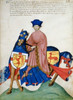 Pink Knight and Blue Horse:  Capodilista Codex   Manuscript Illumination   Biblioteca Civica  Padua Poster Print - Item # VARSAL263437