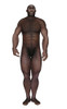 Male homo erectus standing, white background Poster Print