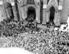 USA  New York City  high angle view of crowds outside cathedral Poster Print - Item # VARSAL255417445